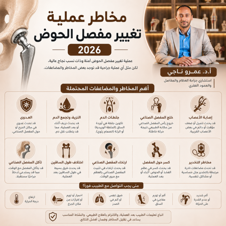 مخاطر عملية تغيير مفصل الحوض 2026